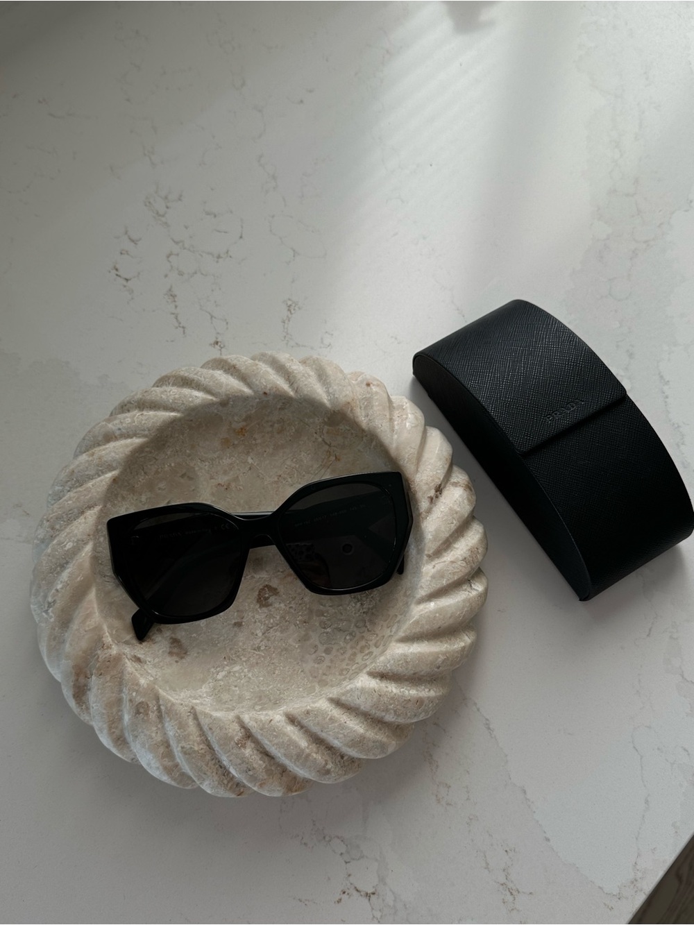 Prada Women's Black Cat-Eye Sunglasses